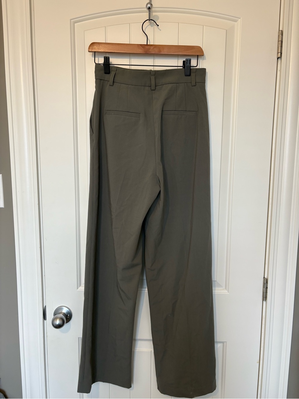 Dynamite Olive High-Waist Wide-Leg Trousers - Picture 3 of 4